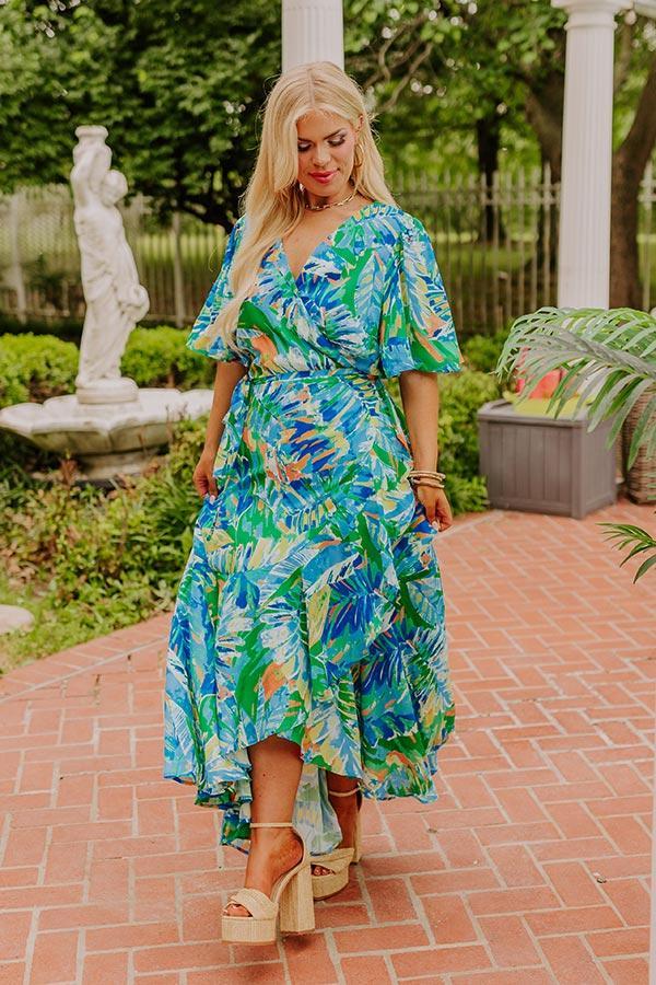 Party In Paradise Wrap Maxi Dress Curves Product Image