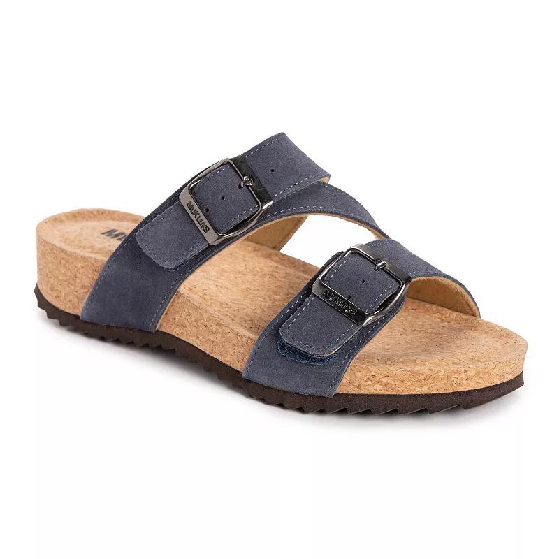 MUK LUKS Poppy Womens Suede Slide Sandals Product Image