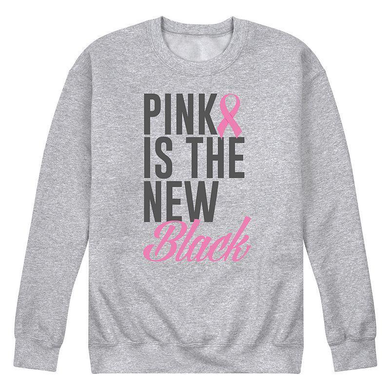 Mens Pink Is The New Black Fleece Sweatshirt Med Grey Product Image