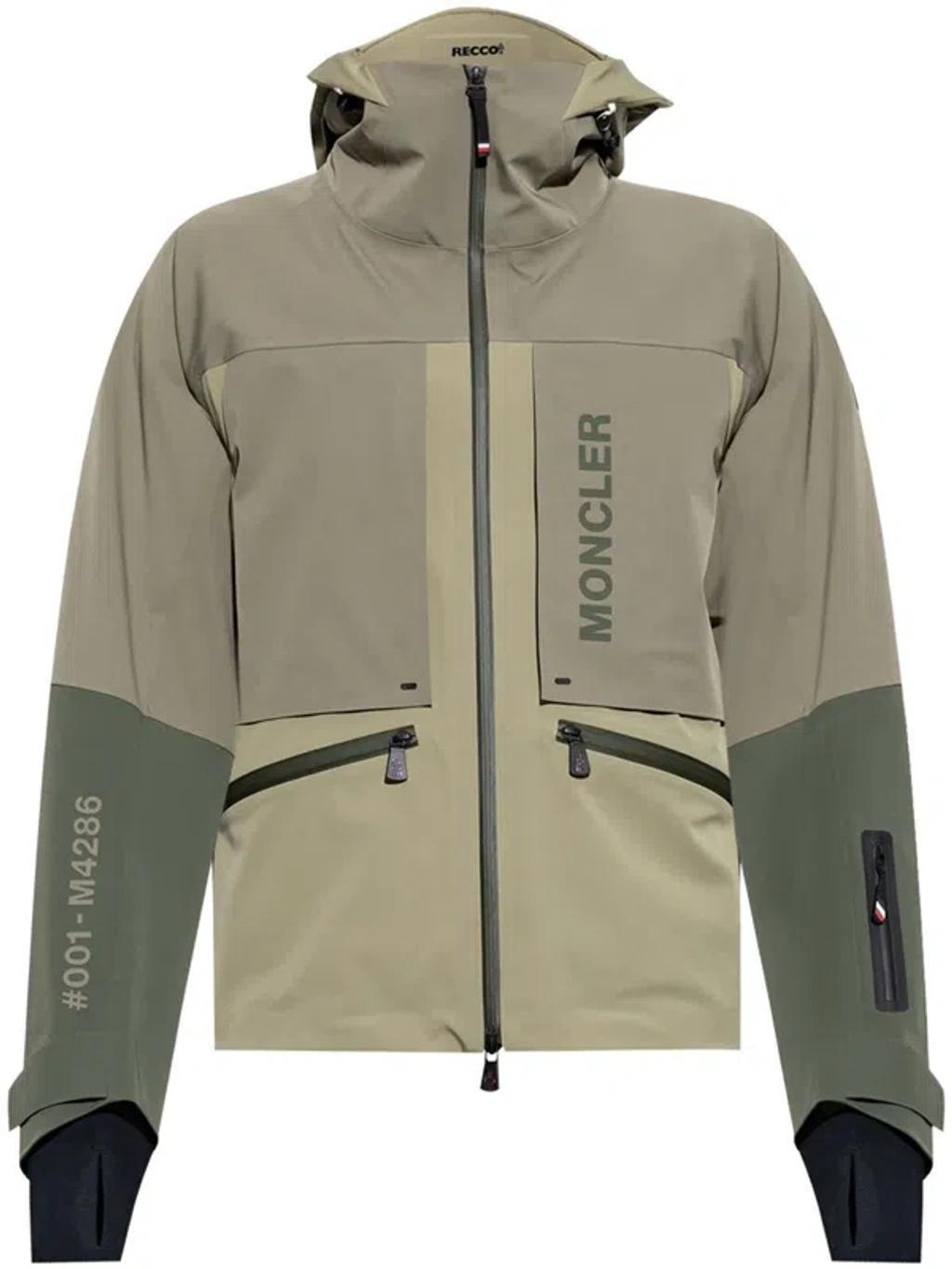 MONCLER Fussen Tech Ski Jacket In Khaki Product Image