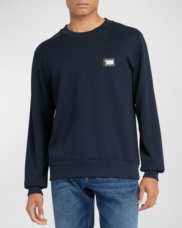 Mens Sweatshirt with Logo Plaque Product Image