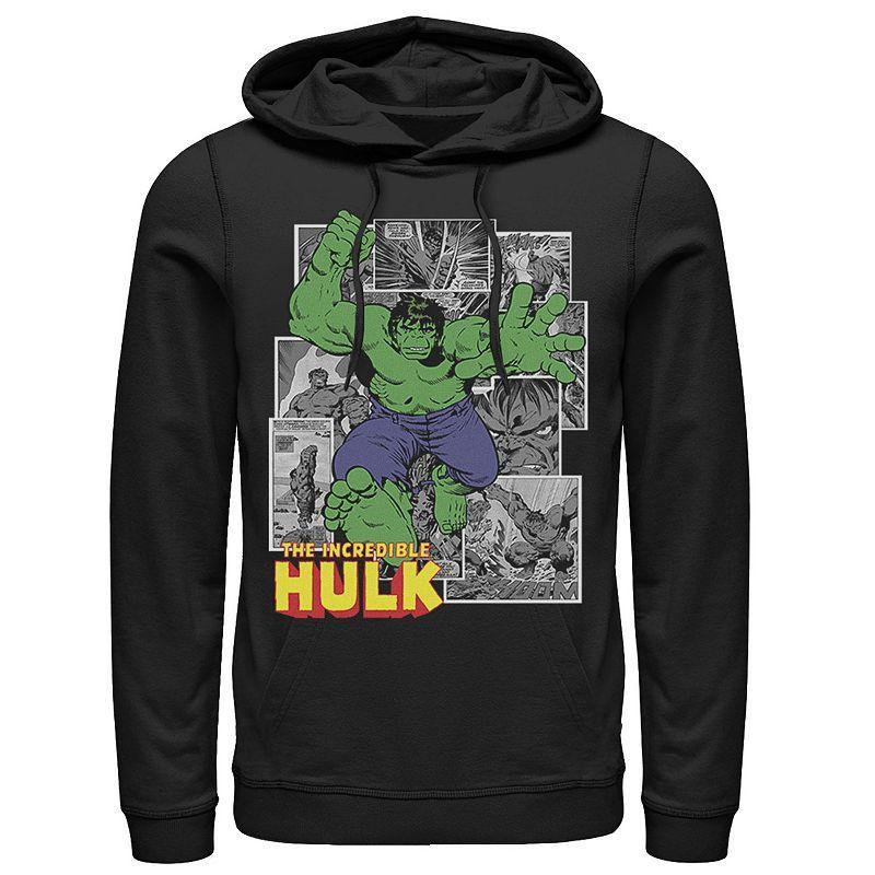 Mens Marvel Avengers The Incredible Hulk Comic Panel Portrait Graphic Hoodie Product Image