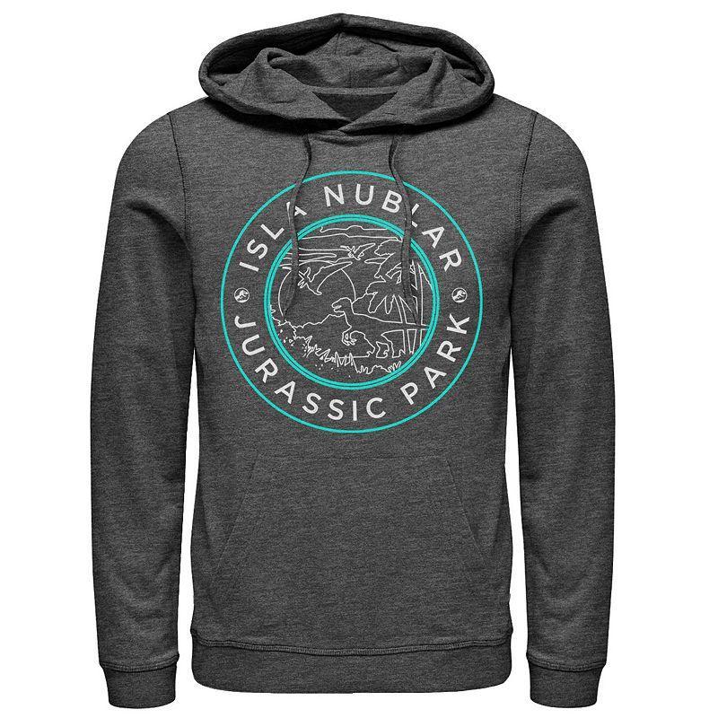 Mens Jurassic Park Isla Nublar Badge Retro Hoodie Product Image