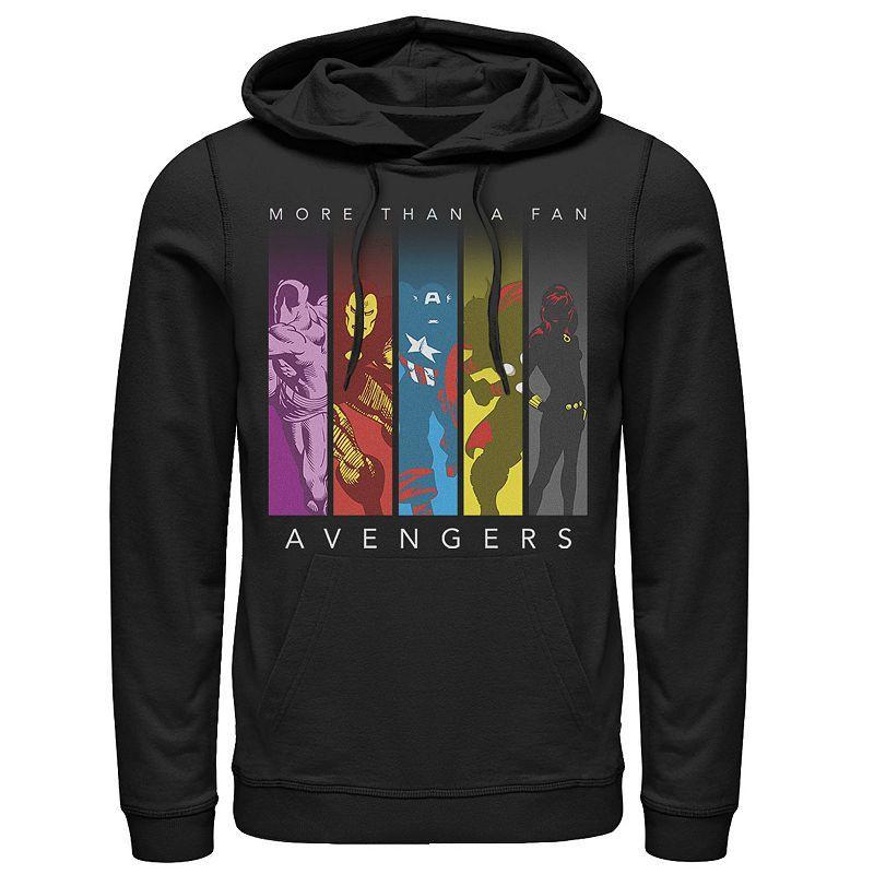 Mens Marvel Avengers More Than A Fan Colorful Panel Silhouette Hoodie Product Image