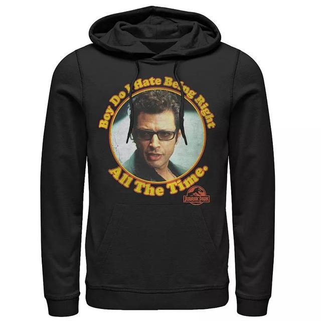 Mens Jurassic Park Hate Being Right All The Time Hoodie Grey Heather Product Image