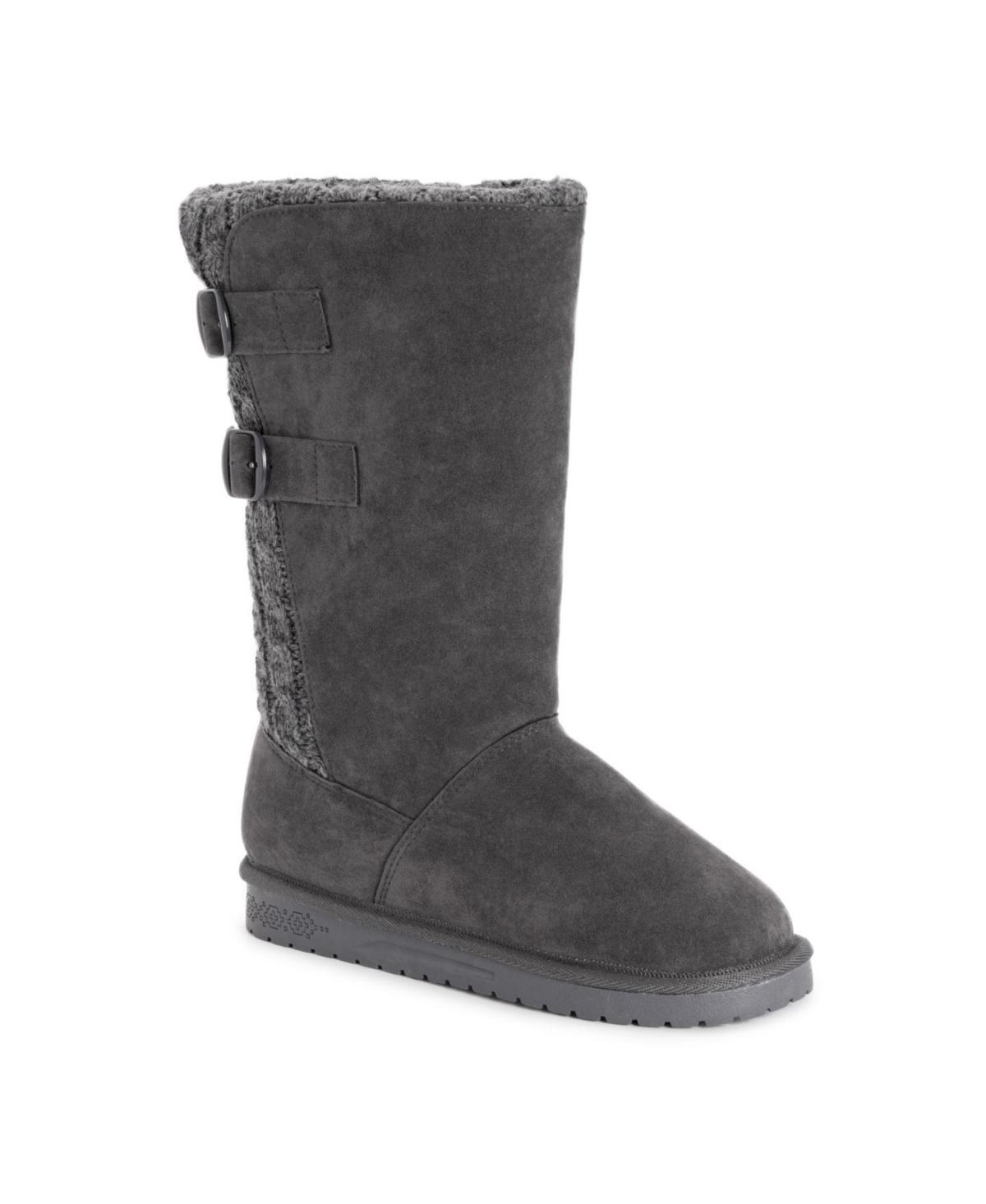 Muk Luks Womens Jean Boots, Grey/Dark Grey Product Image