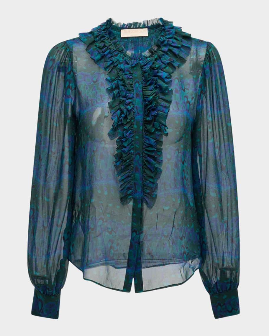 Clio Sheer Ruffle Blouse Product Image