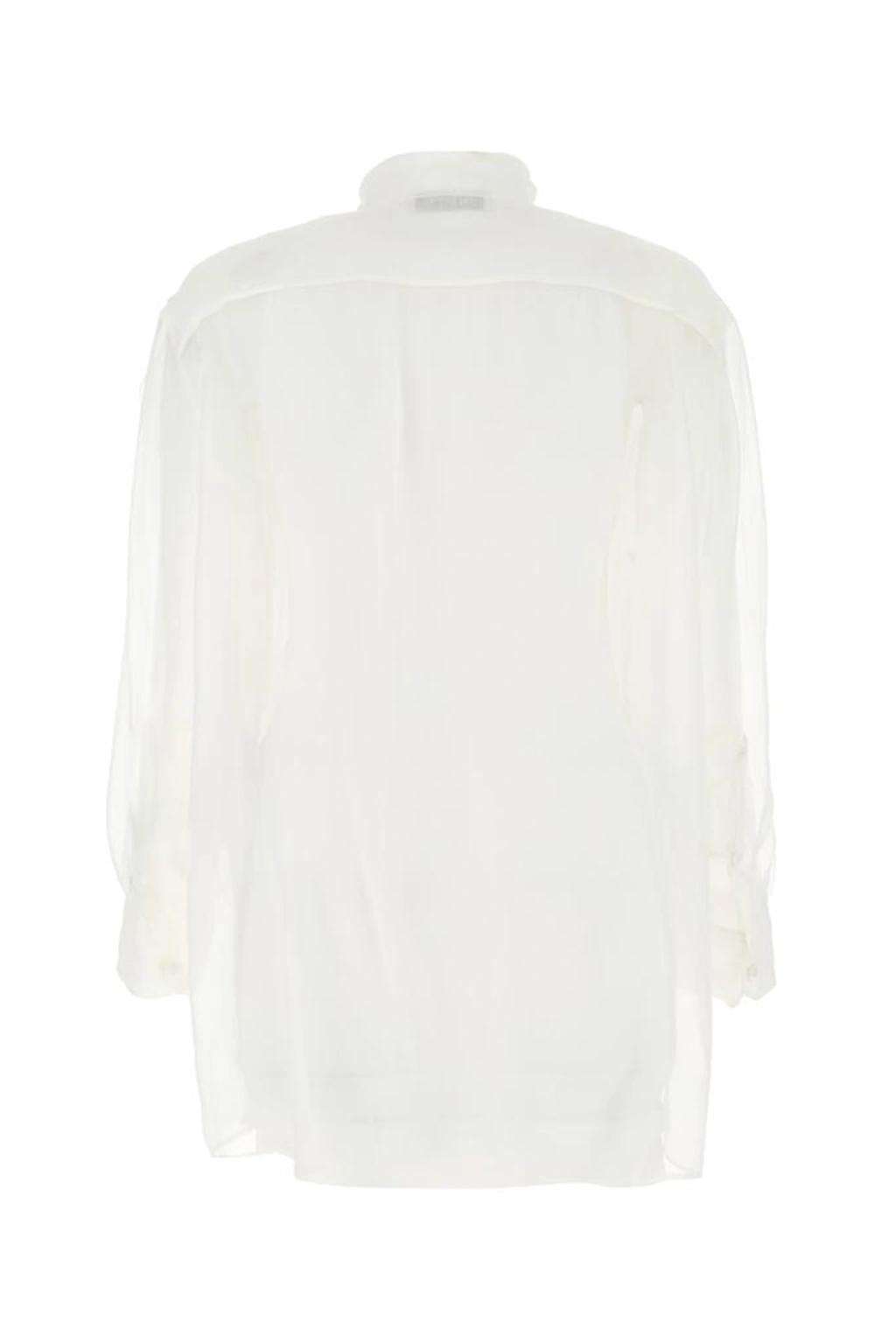 VALENTINO White Chiffon Shirt Product Image