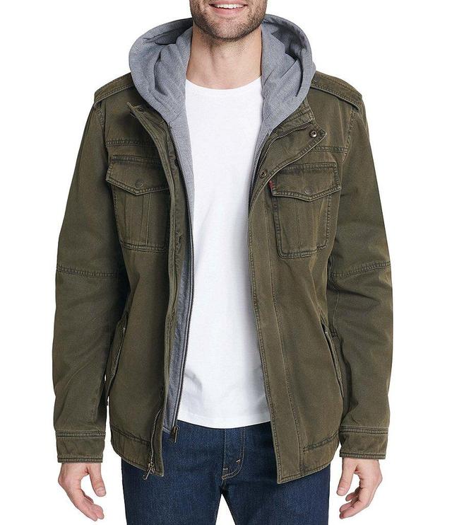 Levi's® Twill Hooded Military Trucker Jacket Product Image