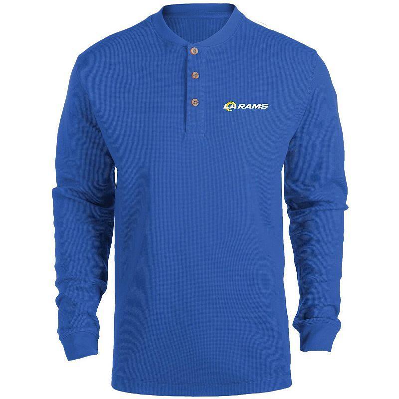 Mens Dunbrooke Royal Indianapolis Colts Logo Maverick Thermal Henley Long Sleeve T-Shirt Product Image