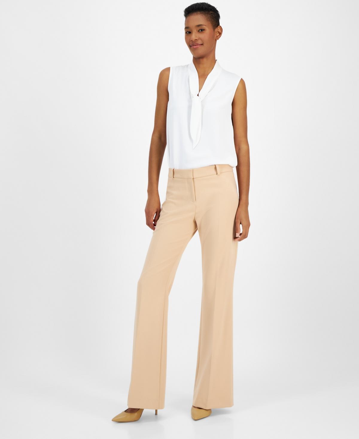 Hugo Womens Solid Hilotinna High-Rise Bootleg Pants Product Image