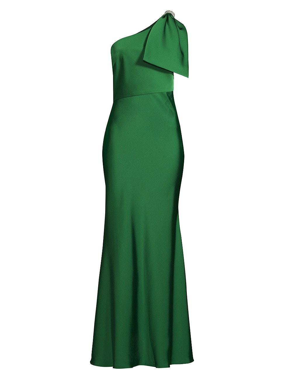 Sachin & Babi Aubrey One-Shoulder Satin Charmeuse Gown Product Image