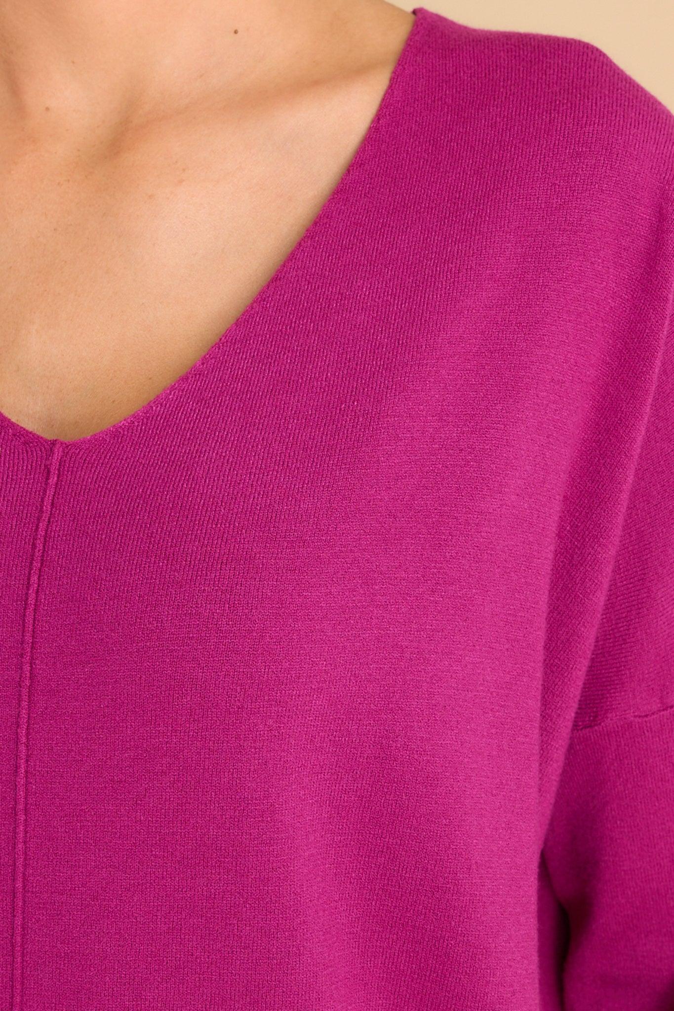 So Soft Collection Wind Down Magenta Sweater Product Image