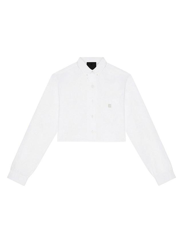 Womens Cropped Shirt In Poplin Product Image