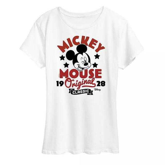 Disneys Mickey Mouse Womens Original Badge Graphic Tee Product Image