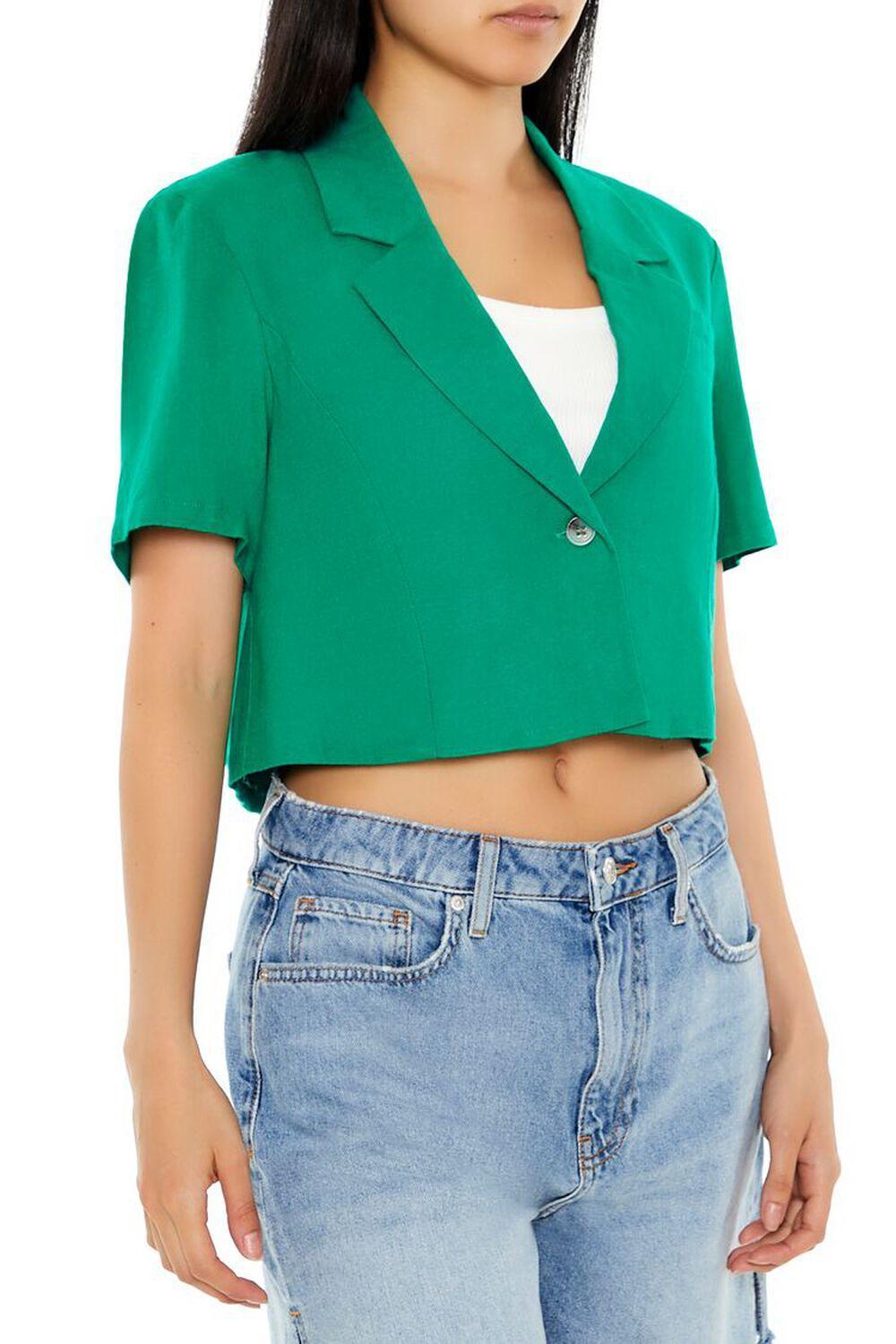 Cropped Notched-Lapel Shirt | Forever 21 Product Image