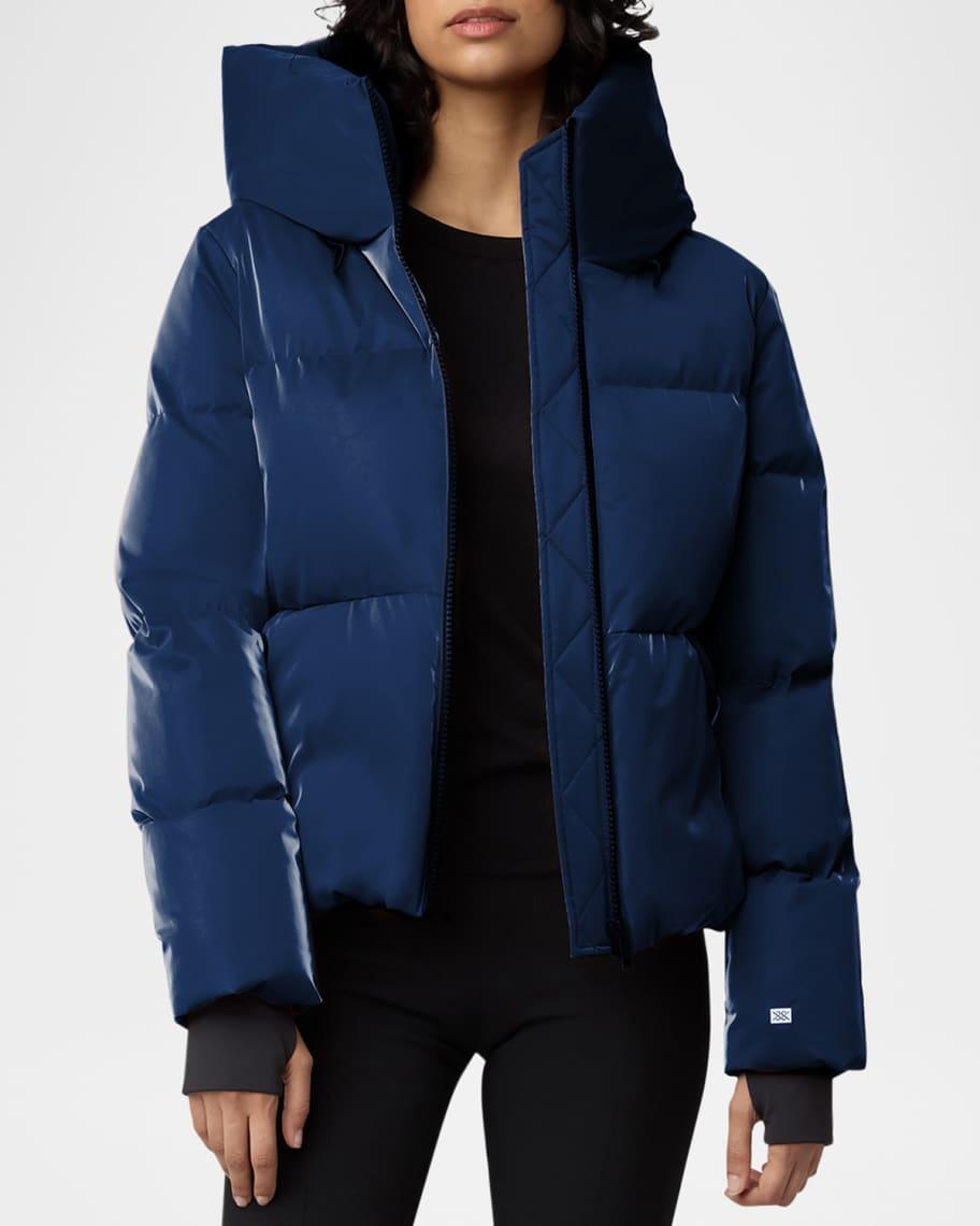 Iroh Velvet Down Puffer Jacket with Hood Product Image