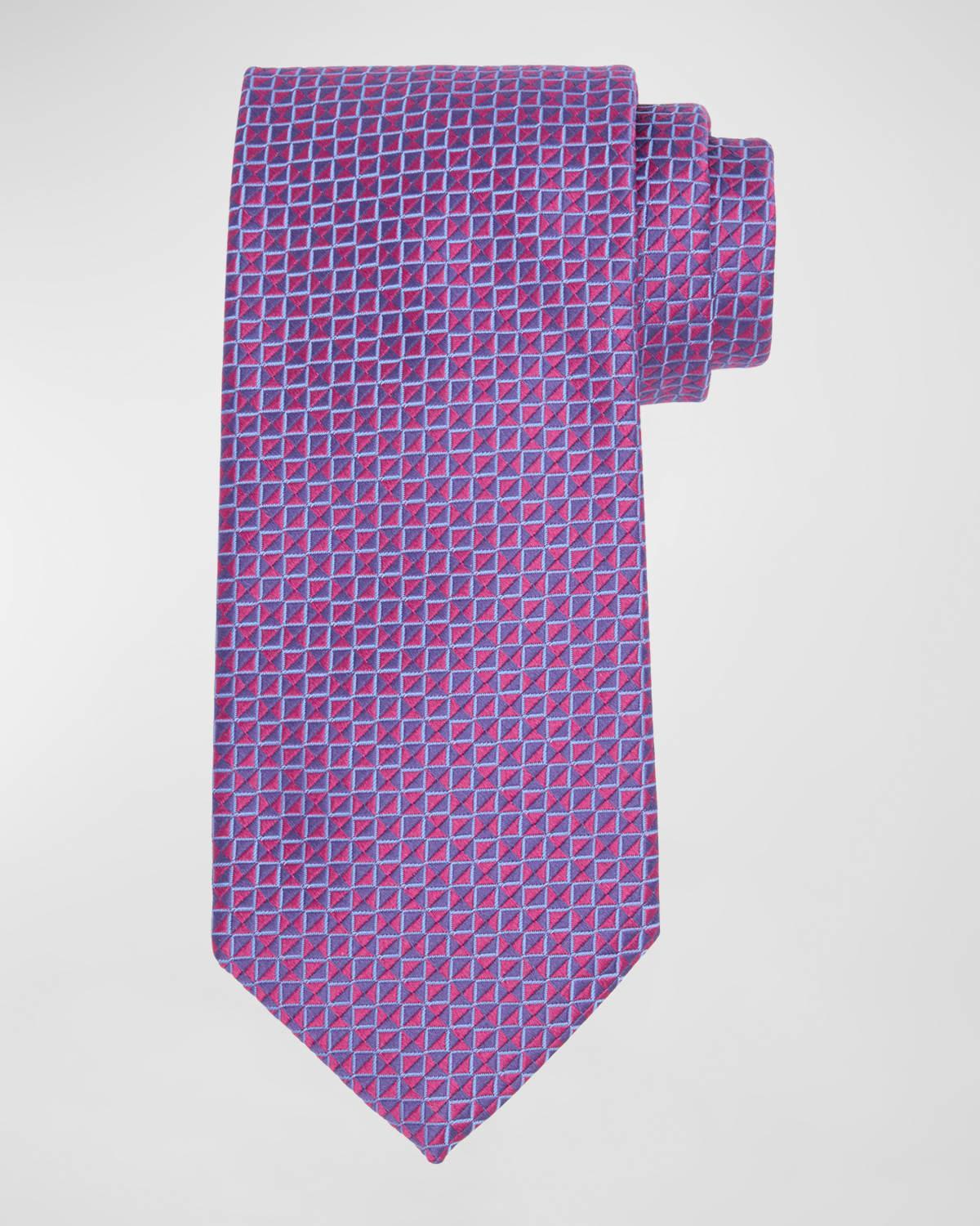 Men's Silk Micro-Geometric Tie Product Image