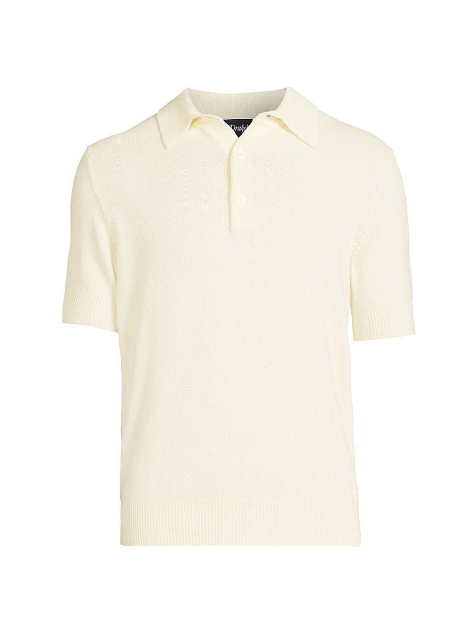 Mens Textured Knit Polo Shirt Product Image