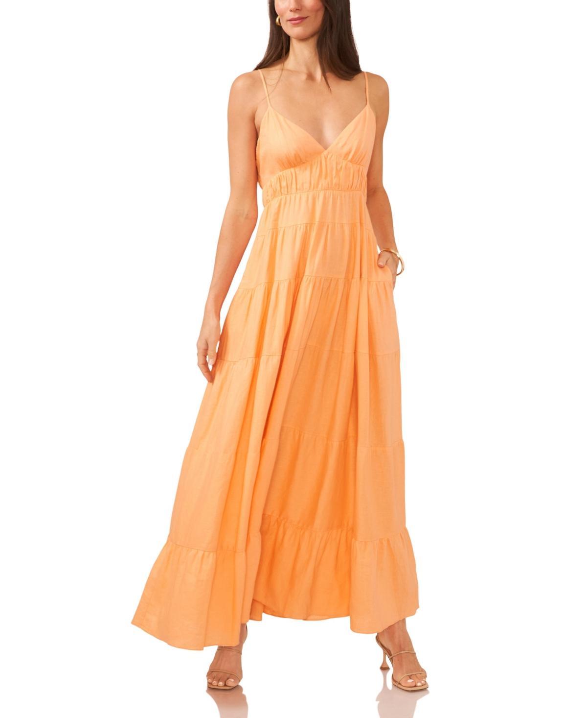 Women's Empire Waist Tiered Maxi Dress Product Image