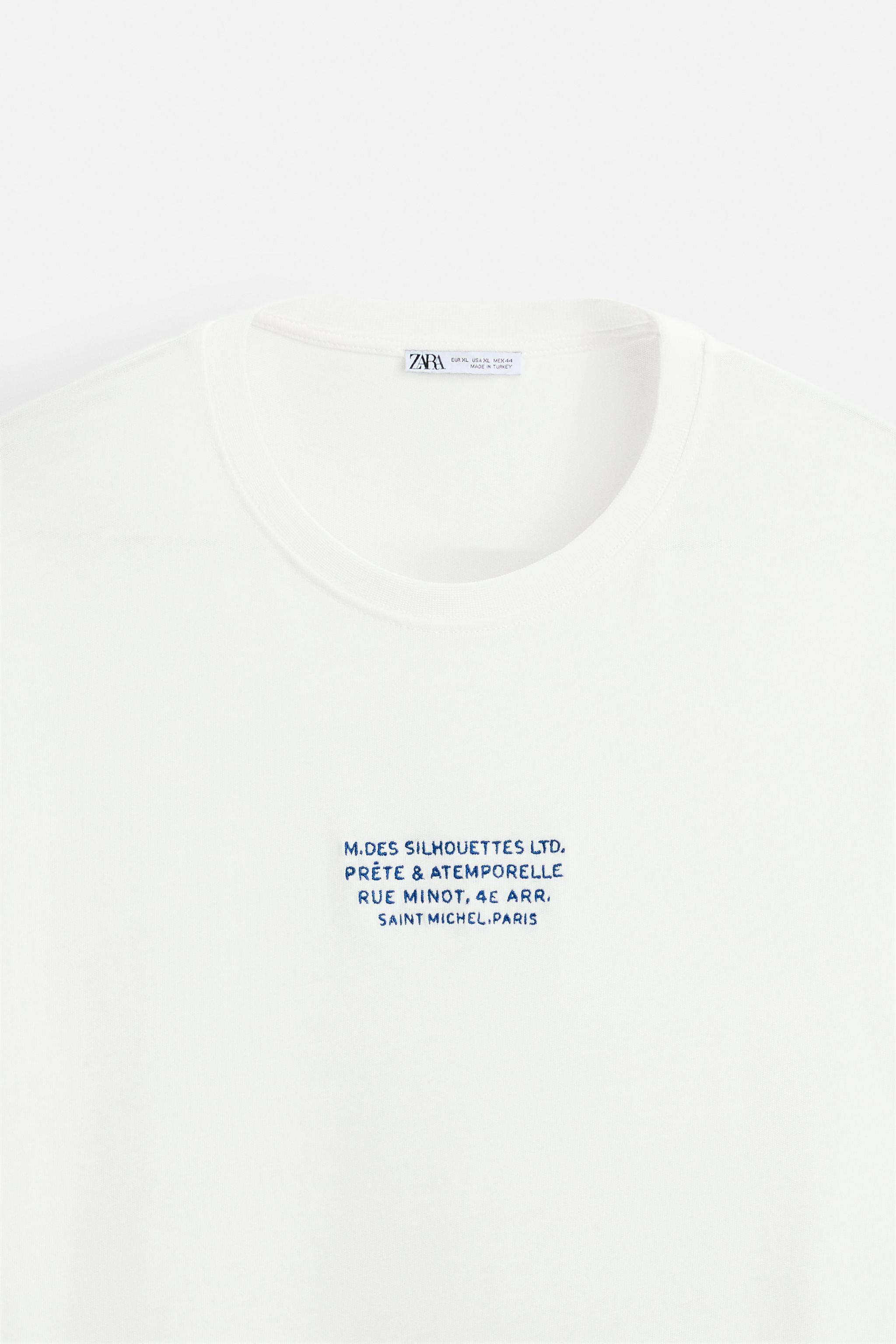 EMBROIDERED TEXT T-SHIRT Product Image