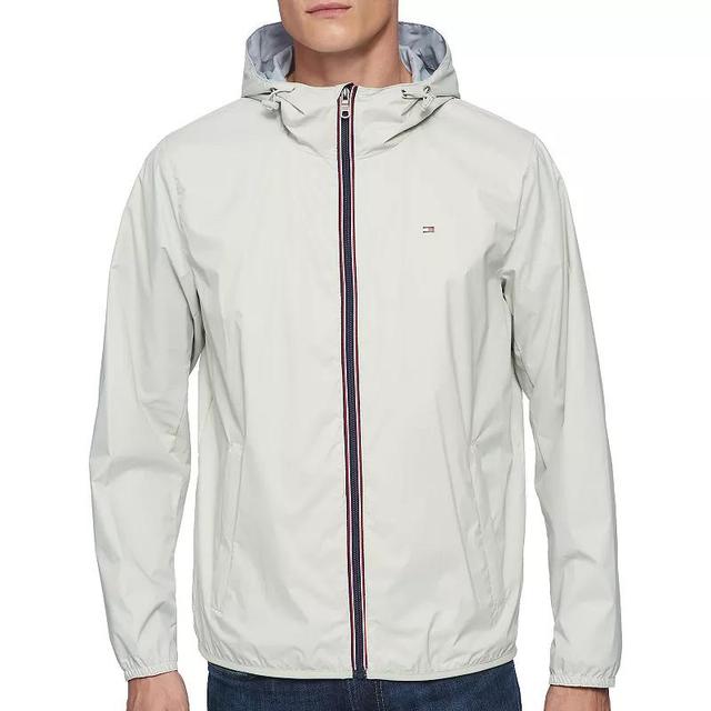 Mens Tommy Hilfiger Hooded Nylon Rain Slicker Jacket Product Image