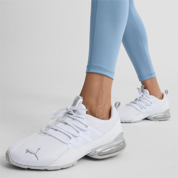 PUMA Riaze Prowl Mod Swirl Women's Running Shoes in White/Silver Product Image