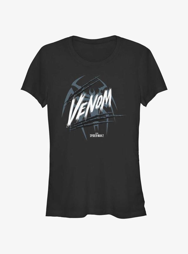 Marvel Spider-Man 2 Game Venom Logo Girls T-Shirt Product Image