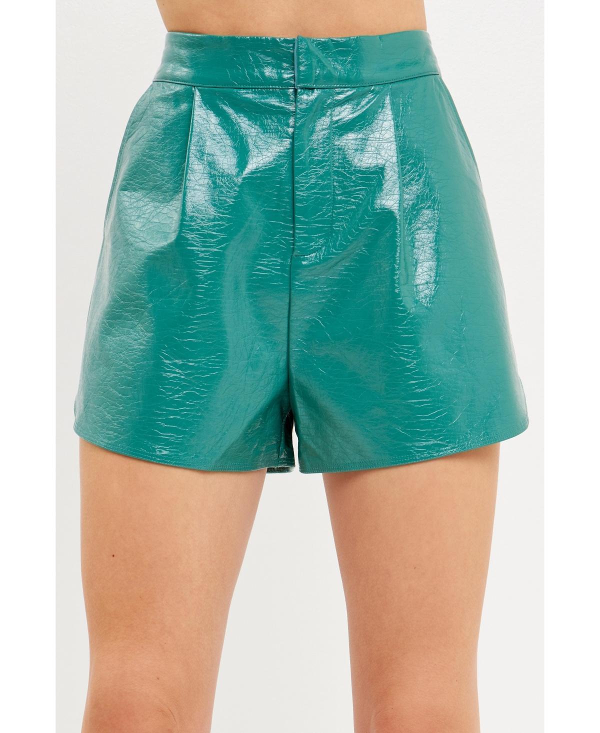 Grey Lab Shiny Faux Leather Shorts Product Image