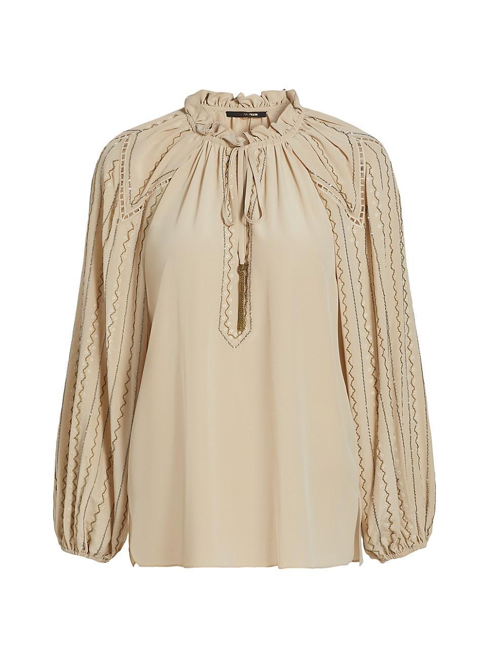 Womens Blakely Silk Blouse Product Image