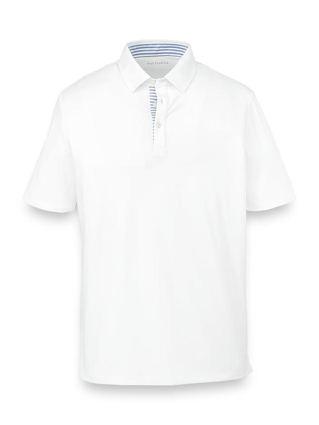 Performance Blend Three Button Polo - Light Green Product Image