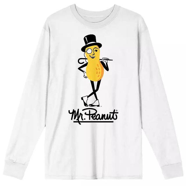 Mens Mr. Peanut Mascot & Logo Long Sleeve Graphic Tee Product Image