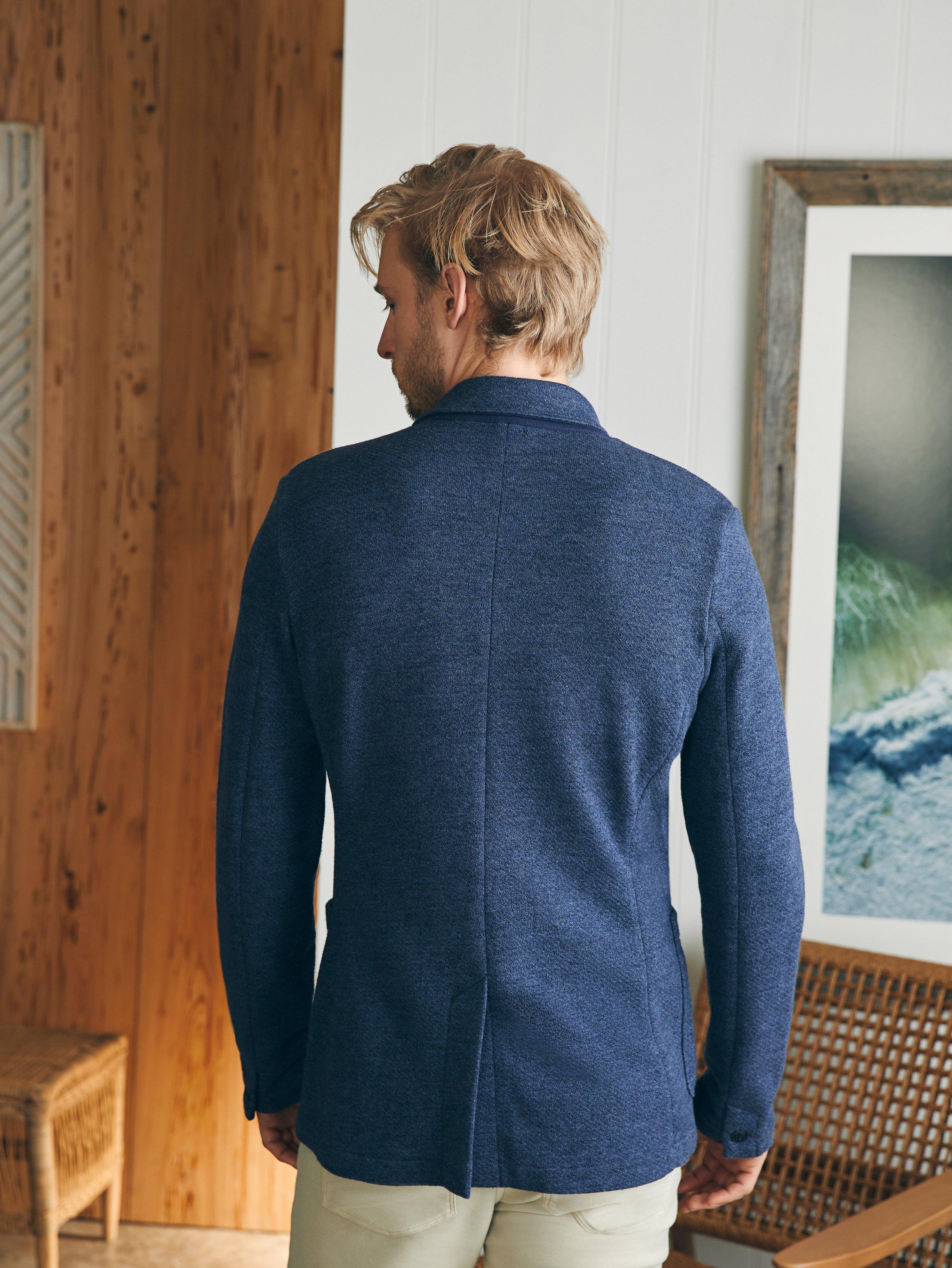 Inlet Knit Blazer (Tall) - Deep Navy Melange Male Product Image