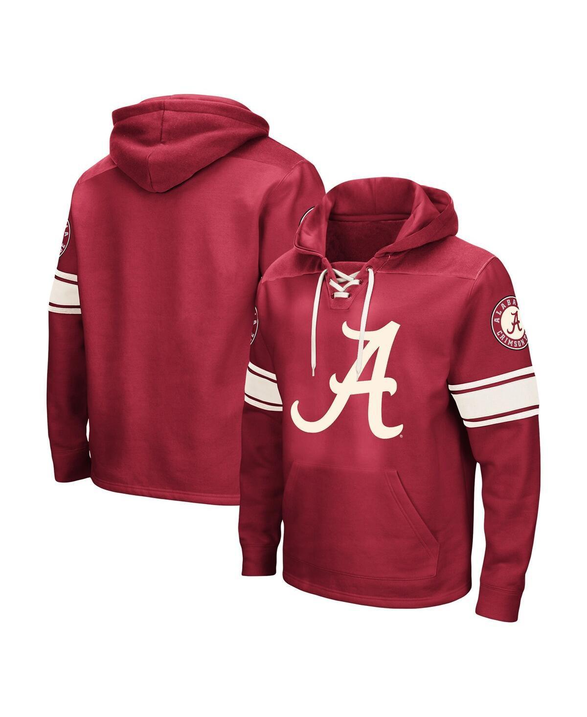 Mens Colosseum Crimson Alabama Crimson Tide Big & Tall Hockey Lace-Up Pullover Hoodie Product Image