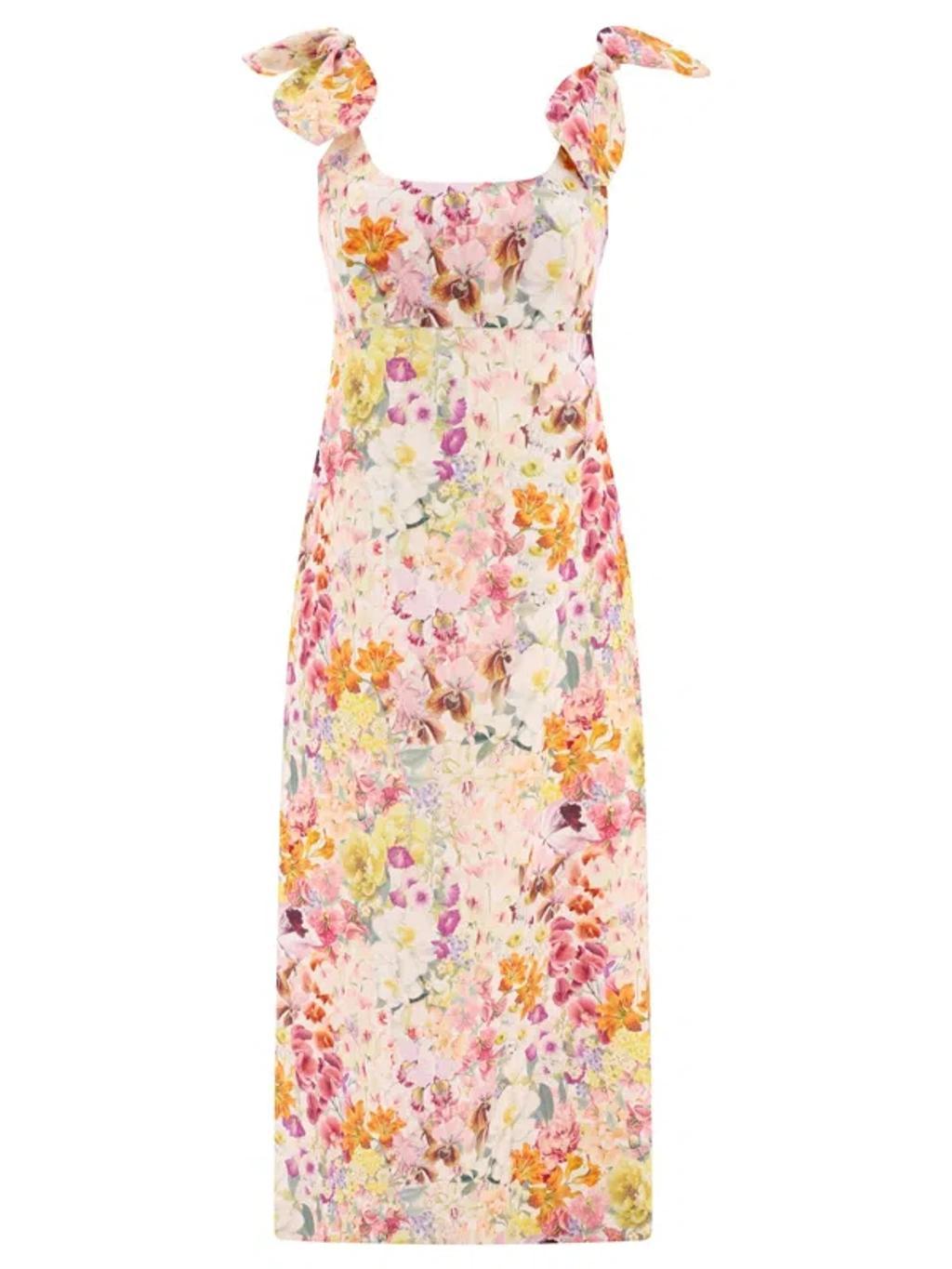 Harmony Tie Shoulder Midi Dress Kaleidoscope Garden Product Image