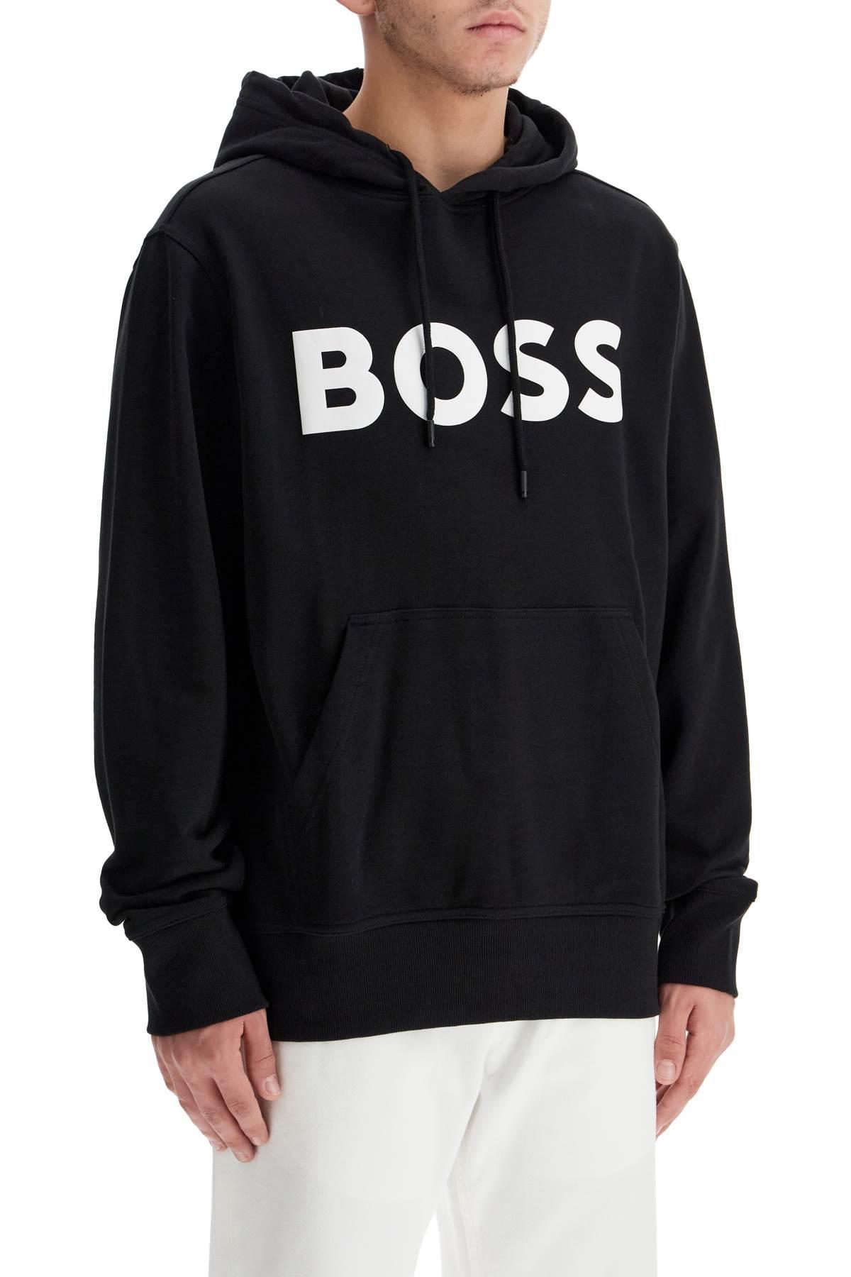 HUGO BOSS Hooded Sweatshirt With In Black Product Image