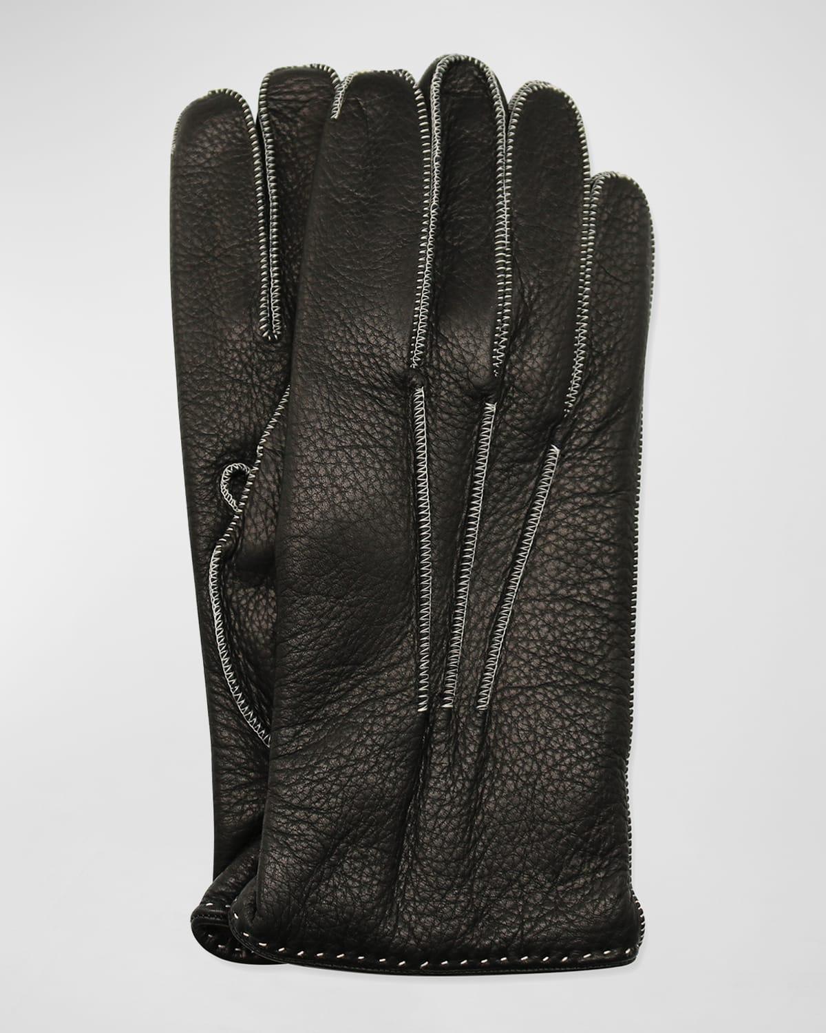 Mens Deerskin Gloves w/ Contrast Stitching Product Image