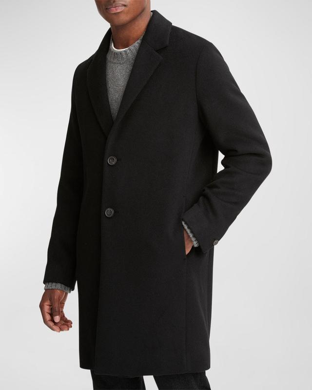 Mens Classic Wool-Blend Topcoat Product Image