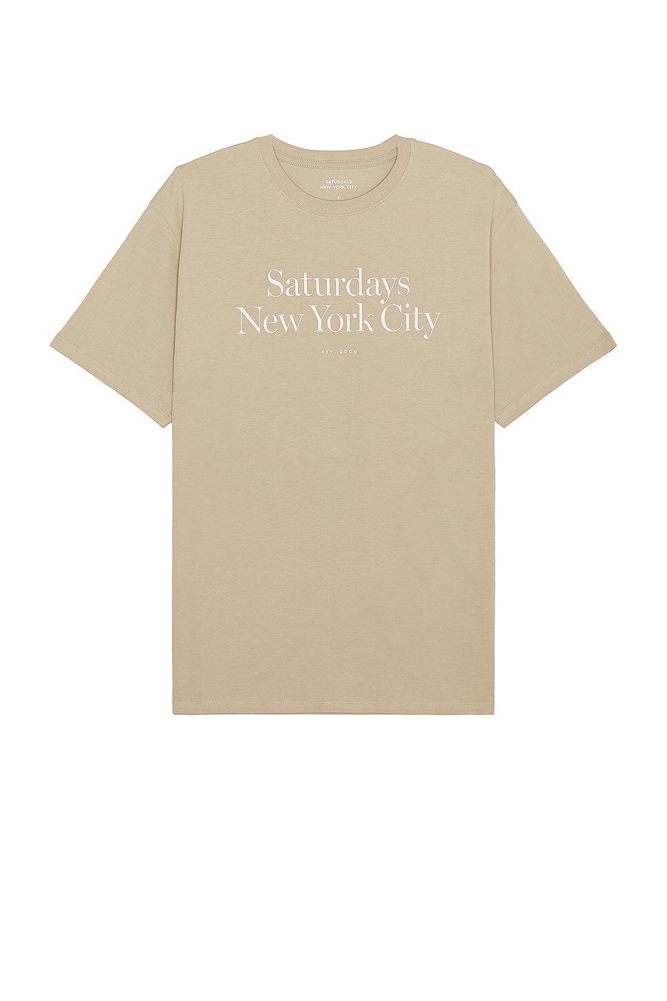 SATURDAYS NYC Miller Standard Tee Brown. (also in ). Product Image