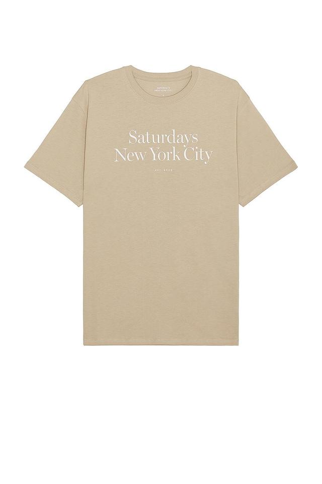 SATURDAYS NYC Miller Standard Tee Brown. (also in ). Product Image