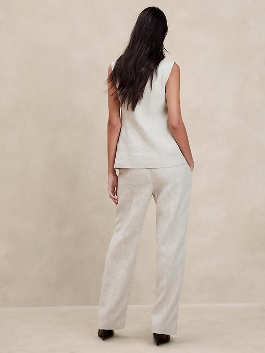 Lina Straight Linen Pant Product Image