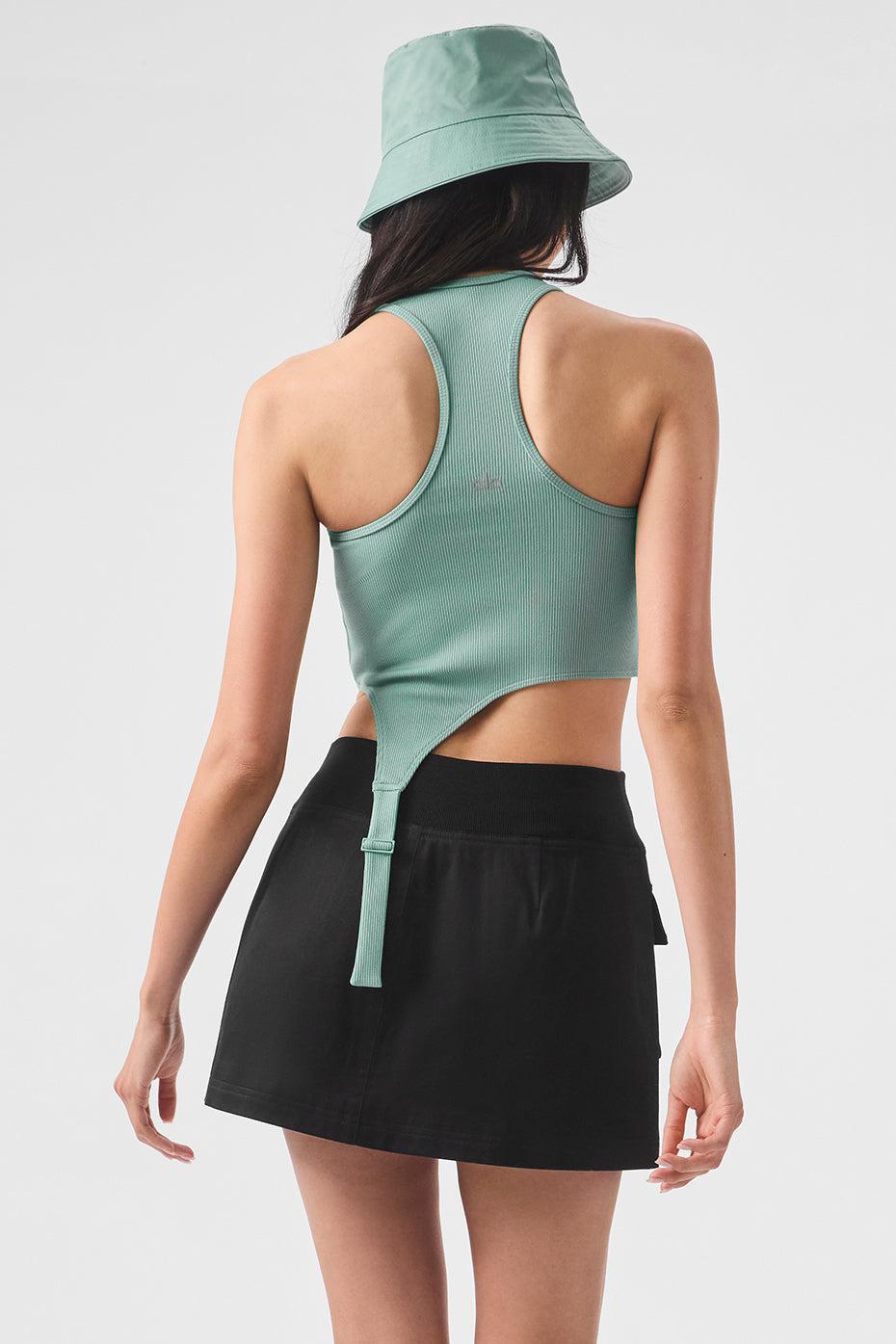 Alosoft Ribbed Revelation Tank - Botanical Green Female Product Image