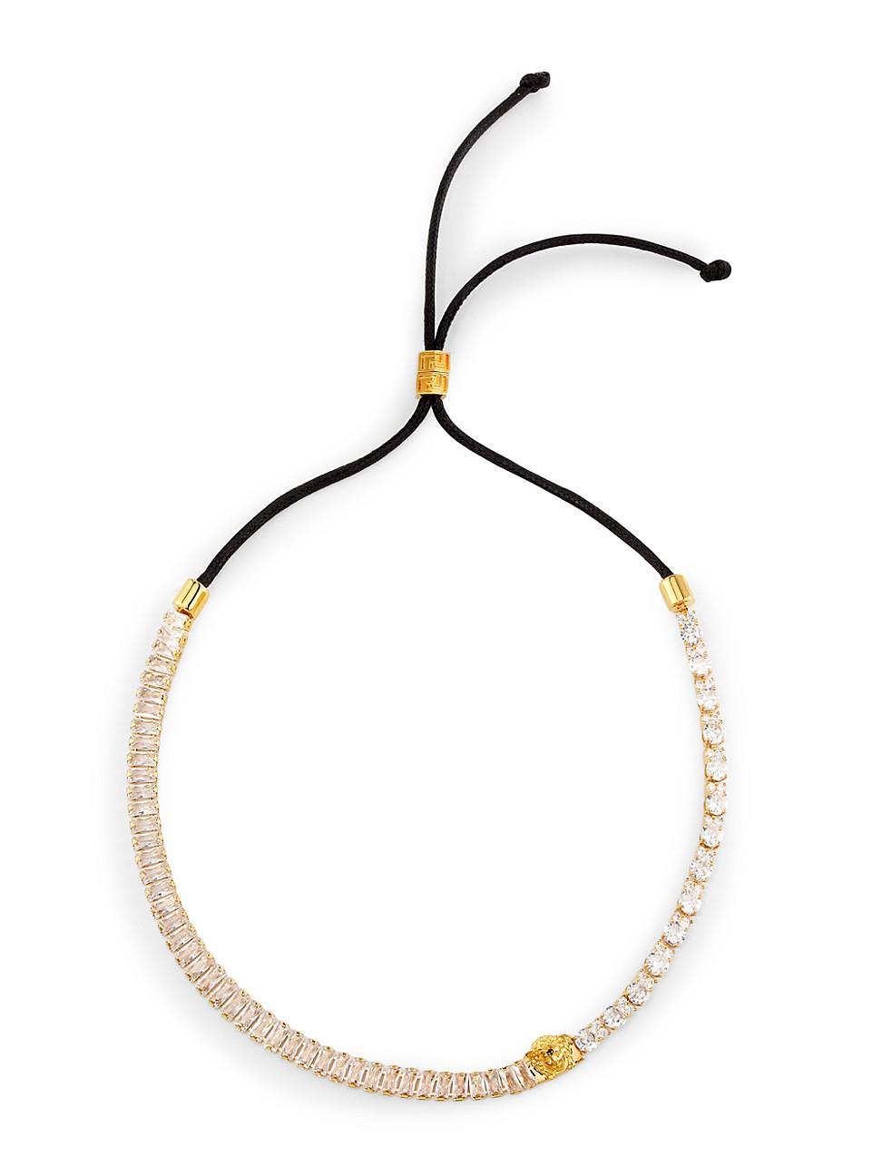 Womens Goldtone & Glass Crystal Cord Necklace Product Image