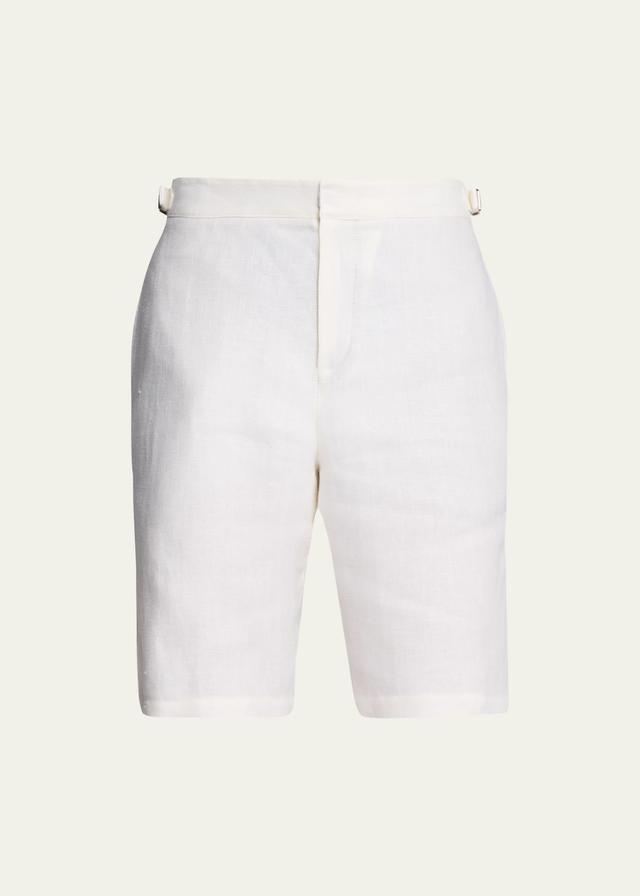 Mens Linen Bermuda Shorts Product Image