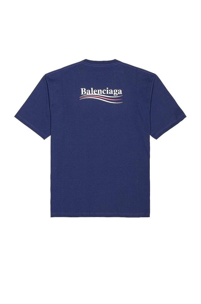 Balenciaga Short Sleeve Large Fit Tee in Navy Product Image