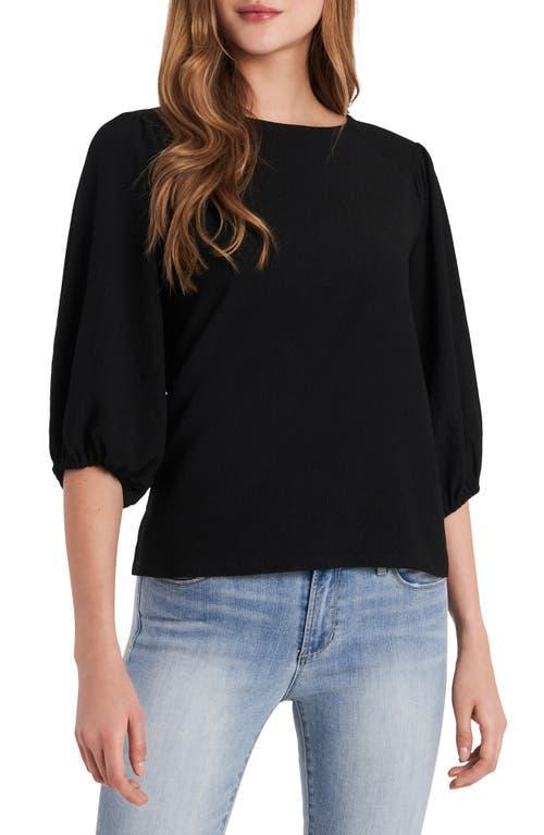 Vince Camuto Round Neck 34 Puff Sleeve Knit Top Product Image