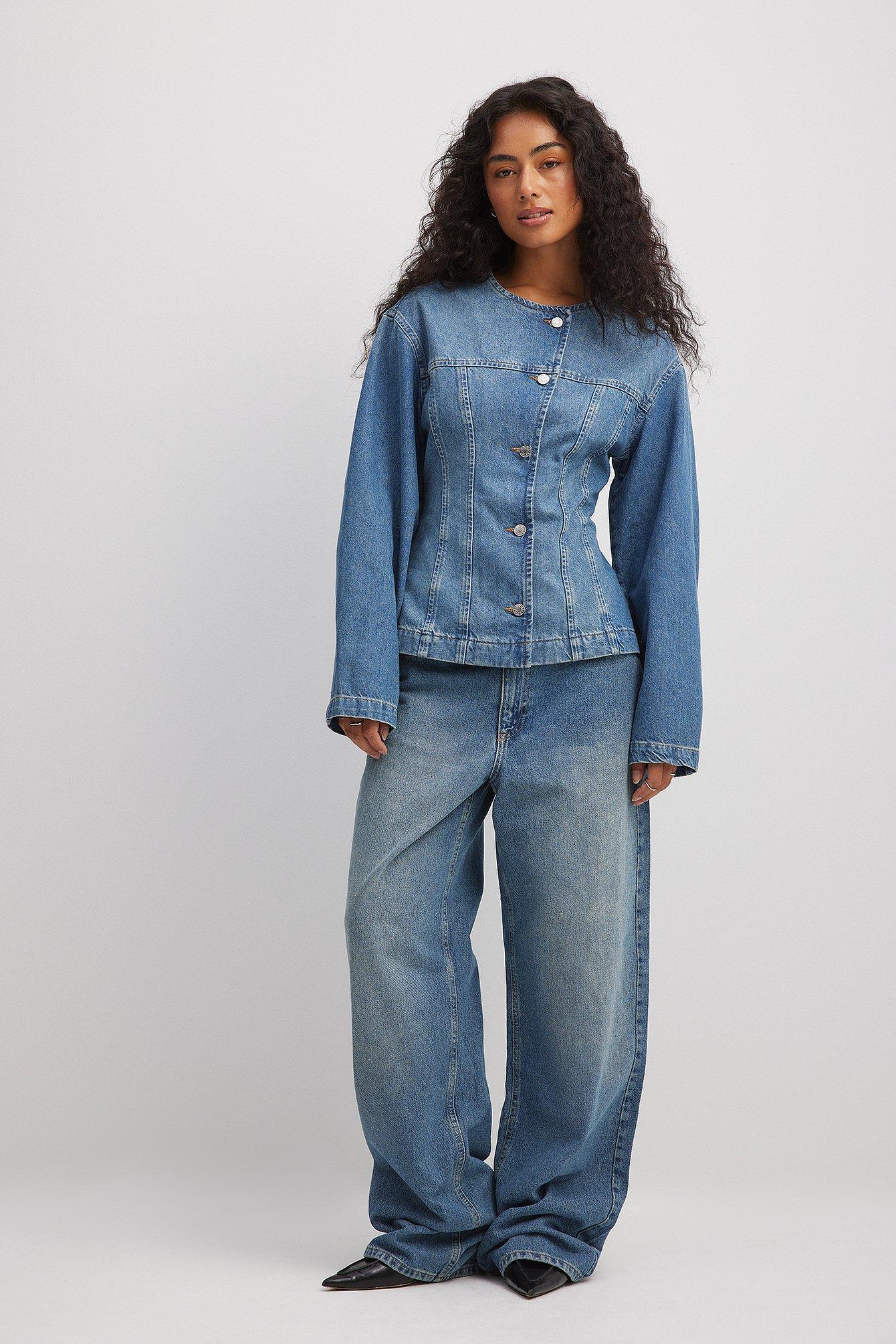 Loose Low Waist Long Jeans Product Image