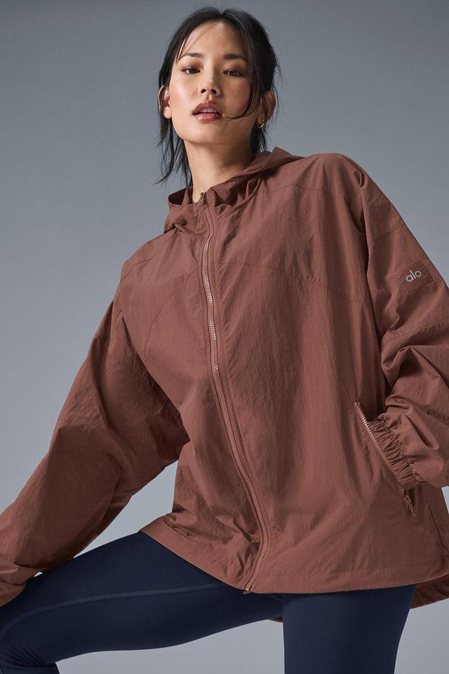 Vantage Nylon Ripstop Track Jacket - Chestnut Female Product Image