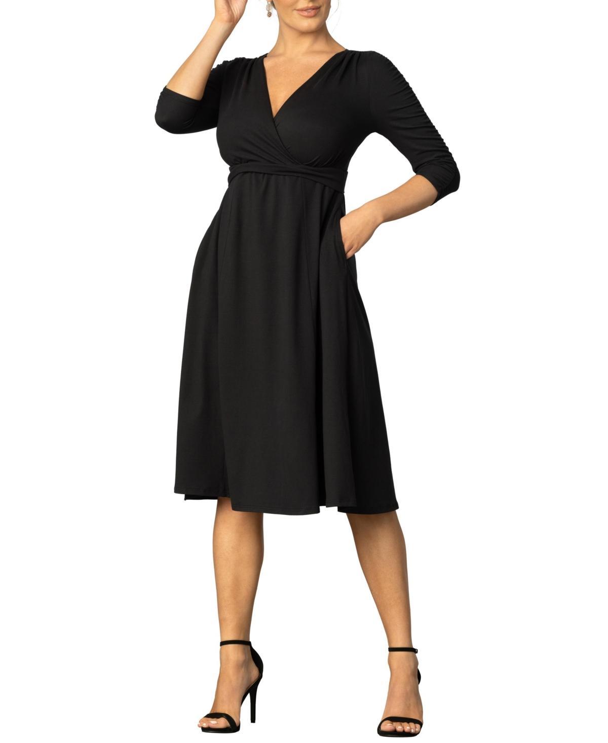 Womens Gabriella Ruched Sleeve Midi Dress with Pockets Product Image