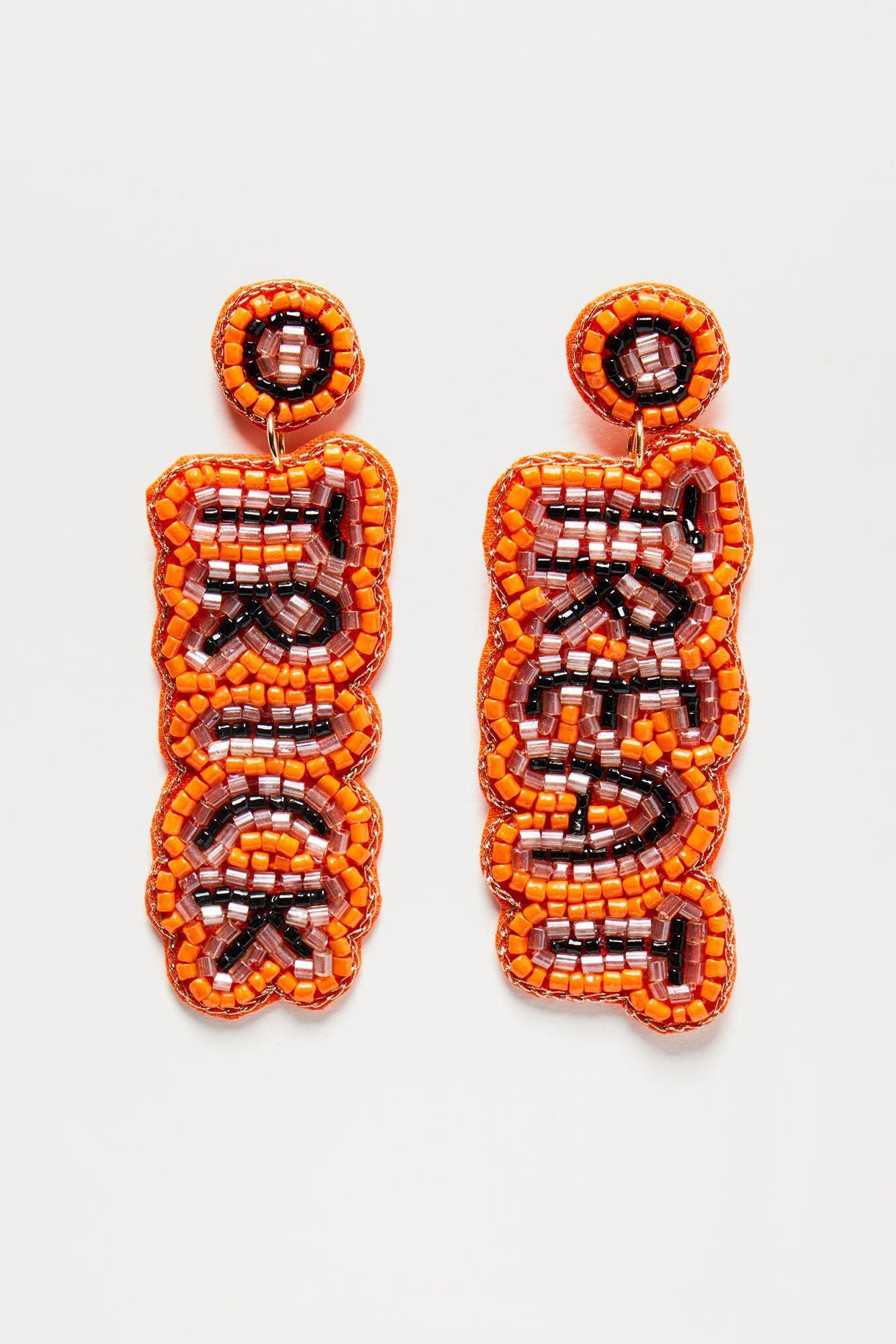 Trick Or Treat Your Self Earrings - Black/Orange Product Image